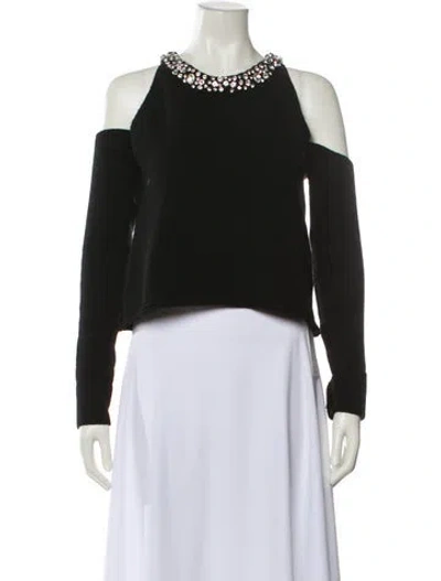 Pre-owned Hellessy Merino Wool Crew Neck Sweater In Black