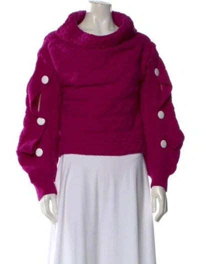 Pre-owned Hellessy Merino Wool Turtleneck Sweater In Pink