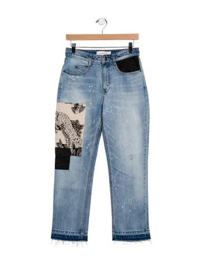 Pre-owned Hellessy Mid-rise Straight Leg Jeans In Blue