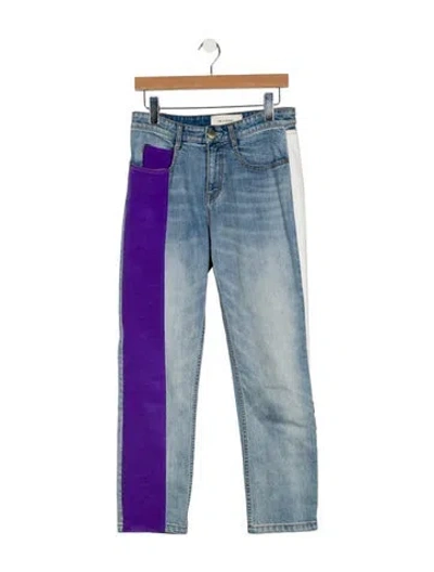 Pre-owned Hellessy Mid-rise Straight Leg Jeans In Blue