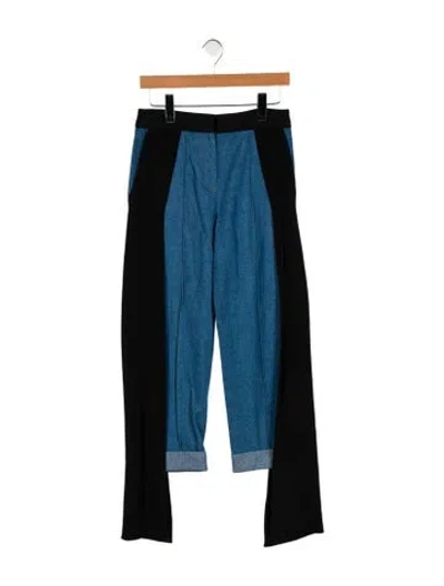 Pre-owned Hellessy Mid-rise Straight Leg Jeans In Blue