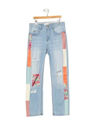 Pre-owned Hellessy Mid-rise Straight Leg Jeans In Blue