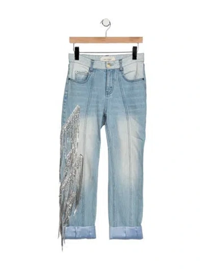 Pre-owned Hellessy Mid-rise Straight Leg Jeans In Blue