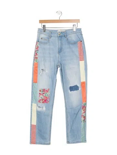 Pre-owned Hellessy Mid-rise Straight Leg Jeans In Blue