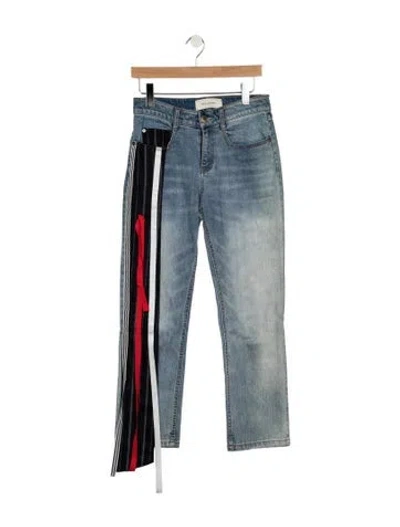 Pre-owned Hellessy Mid-rise Straight Leg Jeans In Blue