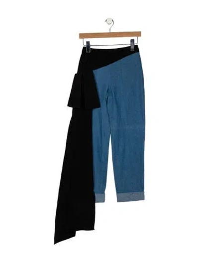 Pre-owned Hellessy Mid-rise Straight Leg Jeans In Blue