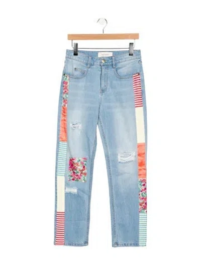 Pre-owned Hellessy Mid-rise Straight Leg Jeans In Blue