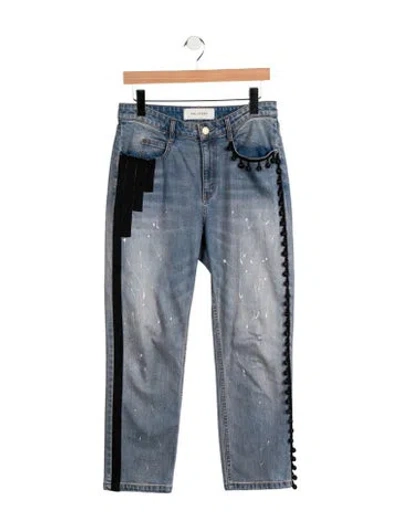 Pre-owned Hellessy Mid-rise Straight Leg Jeans In Blue