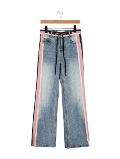 Pre-owned Hellessy Mid-rise Wide Leg Jeans In Blue