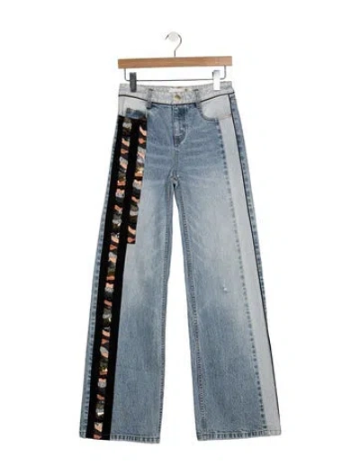 Pre-owned Hellessy Mid-rise Wide Leg Jeans W/ Tags In Blue