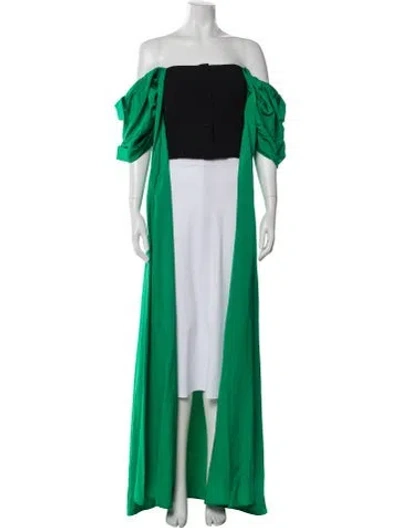 Pre-owned Hellessy Off-the-shoulder Short Sleeve Top In Multi