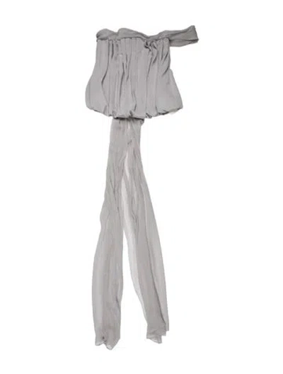 Pre-owned Hellessy Off-the-shoulder Sleeveless Blouse In Gray
