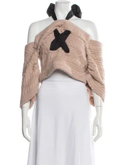 Pre-owned Hellessy Off-the-shoulder Sweater In Neutrals