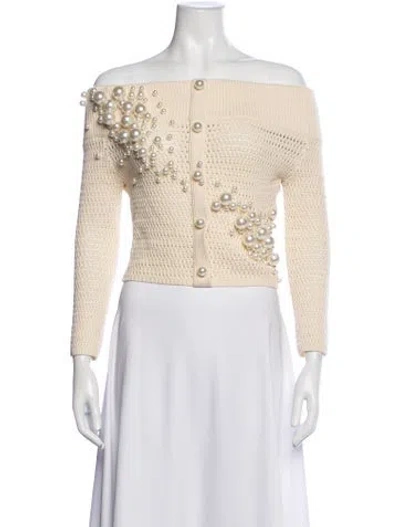 Pre-owned Hellessy Off-the-shoulder Sweater In Neutrals