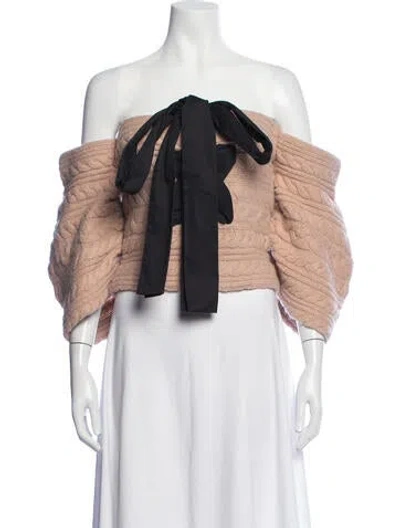 Pre-owned Hellessy Off-the-shoulder Sweater In Orange