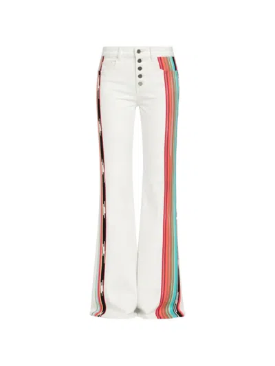 Hellessy Omar Side-stripe Denim Jeans In White