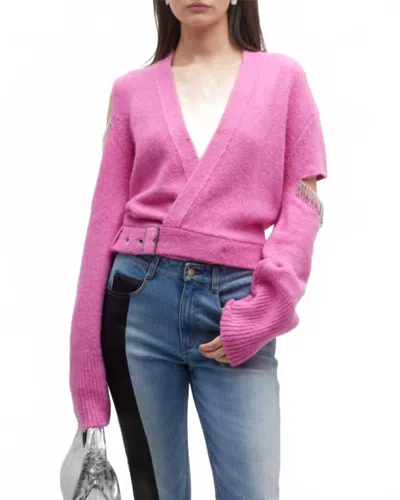 Hellessy Palmetto Wrap Belted Cardigan In Fuchsia In Pink