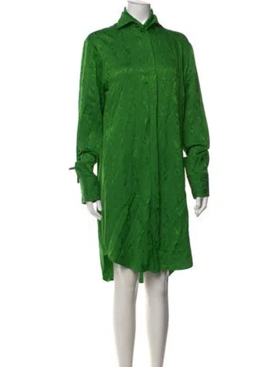 Pre-owned Hellessy Patterned Knee-length Dress In Green