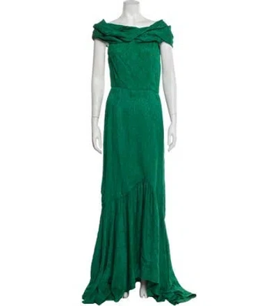 Pre-owned Hellessy Patterned Long Dress In Green