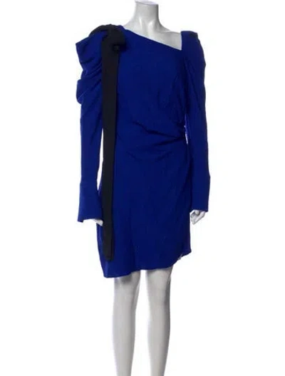 Pre-owned Hellessy Patterned Mini Dress In Blue
