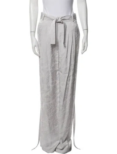 Pre-owned Hellessy Patterned Wide Leg Pants In Purple