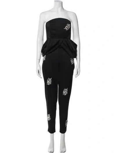 Pre-owned Hellessy Printed Crystal Embellishments Pant Set In Black