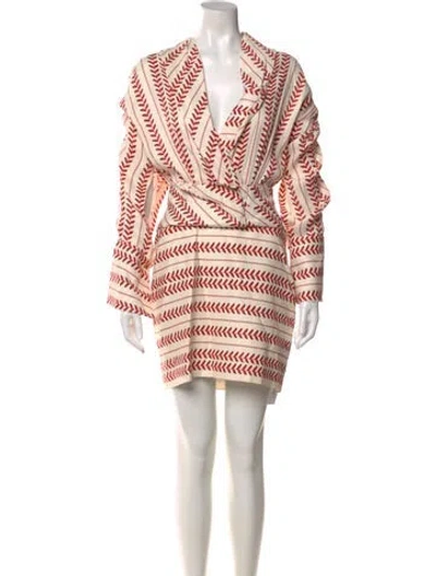 Pre-owned Hellessy Printed Knee-length Dress In Red