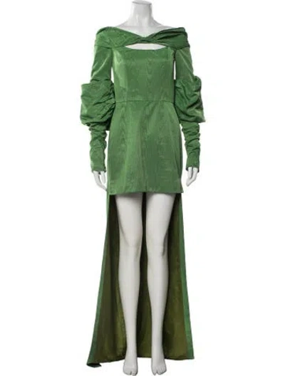 Pre-owned Hellessy Printed Long Dress In Green