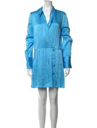 Pre-owned Hellessy Printed Mini Dress In Blue