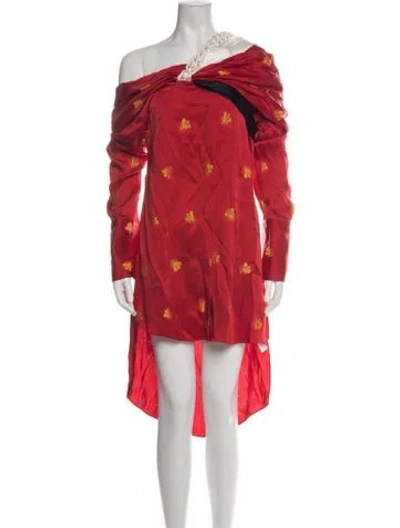 Pre-owned Hellessy Printed Mini Dress In Red