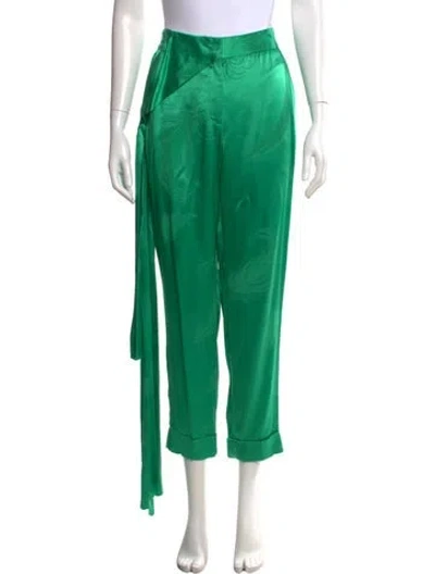 Pre-owned Hellessy Printed Wide Leg Pants In Green