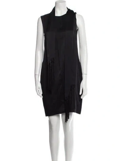 Pre-owned Hellessy Scoop Neck Mini Dress In Black