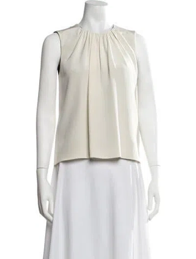 Pre-owned Hellessy Silk Crew Neck Top In Neutrals