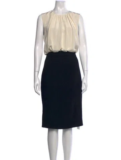 Pre-owned Hellessy Silk Knee-length Dress In Black