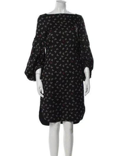 Pre-owned Hellessy Silk Knee-length Dress In Black
