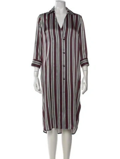 Pre-owned Hellessy Silk Midi Length Dress In Blue