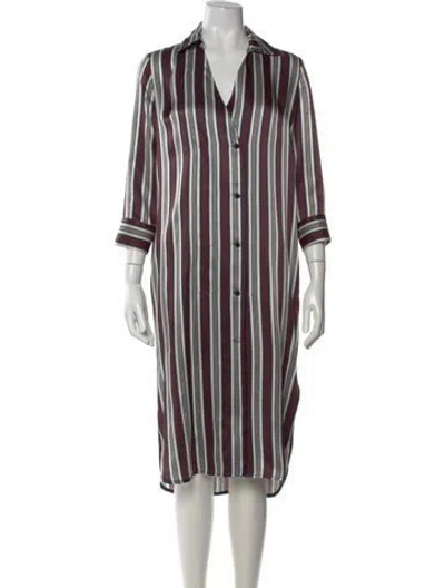Pre-owned Hellessy Silk Midi Length Dress In Blue
