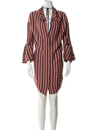 Pre-owned Hellessy Silk Mini Dress In Red