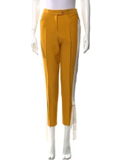Pre-owned Hellessy Straight Leg Pants In Yellow