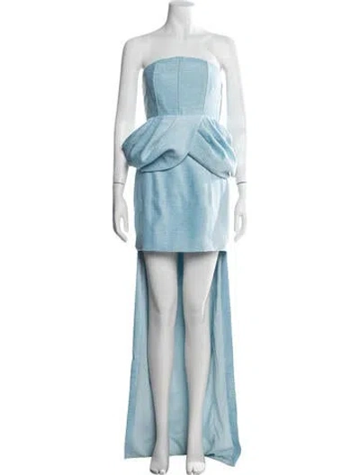 Pre-owned Hellessy Strapless Mini Dress In Blue