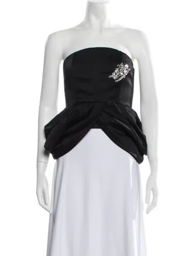 Pre-owned Hellessy Strapless Top In Black