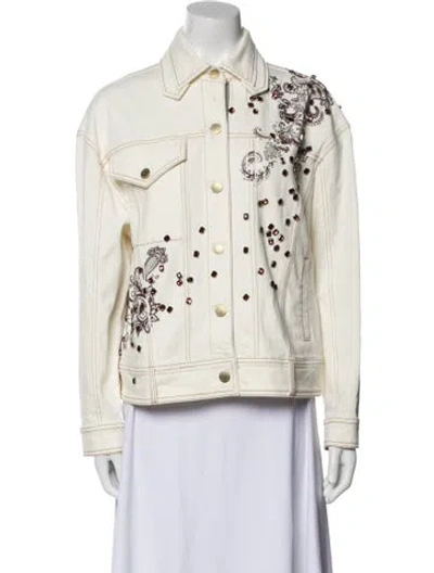 Pre-owned Hellessy Striped Denim Jacket In Neutral