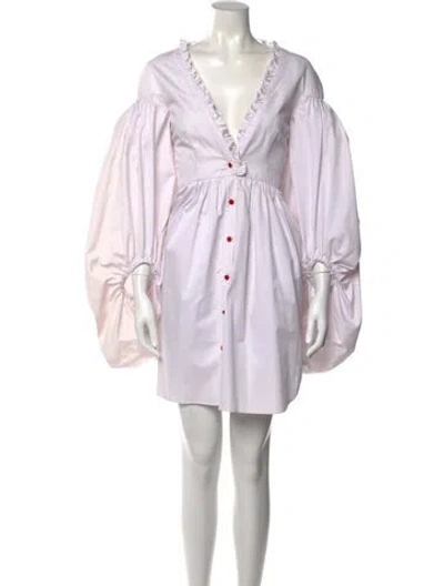 Pre-owned Hellessy Striped Mini Dress In White