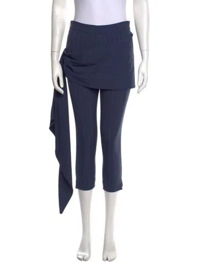 Pre-owned Hellessy Striped Straight Leg Pants In Blue