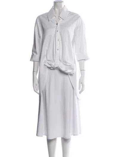 Pre-owned Hellessy Three-quarter Sleeve Button-up Top In Neutrals