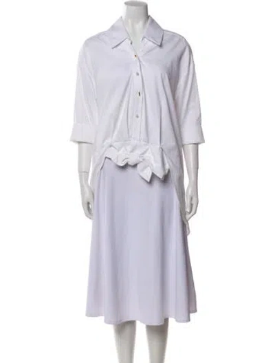 Pre-owned Hellessy Three-quarter Sleeve Button-up Top In White