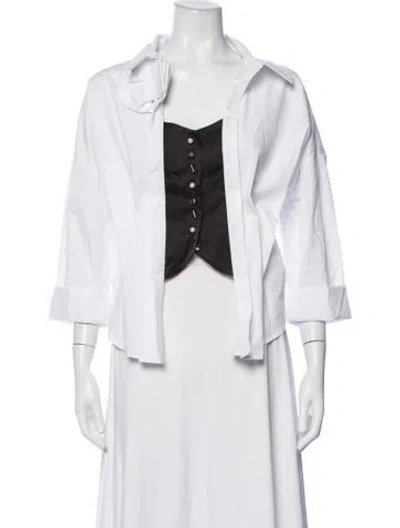 Pre-owned Hellessy Three-quarter Sleeve Top W/ Tags In White