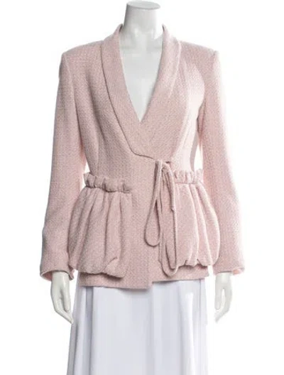 Pre-owned Hellessy Tweed Pattern Jacket In Pink