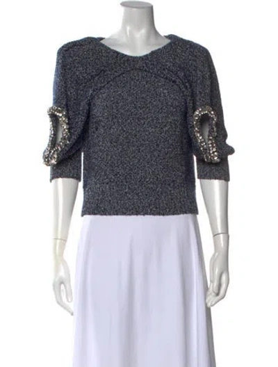 Pre-owned Hellessy V-neck Sweater In Blue