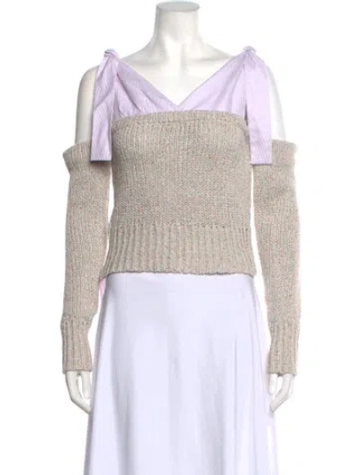 Pre-owned Hellessy V-neck Sweater In Neutrals